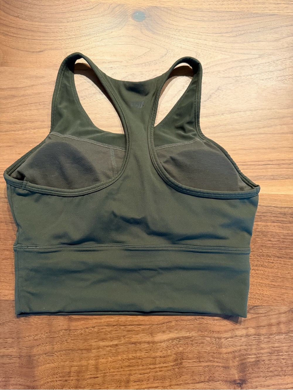 Women’s Olive Green High-Waist Bike Shorts and Tank Top - Picture 4 of 6